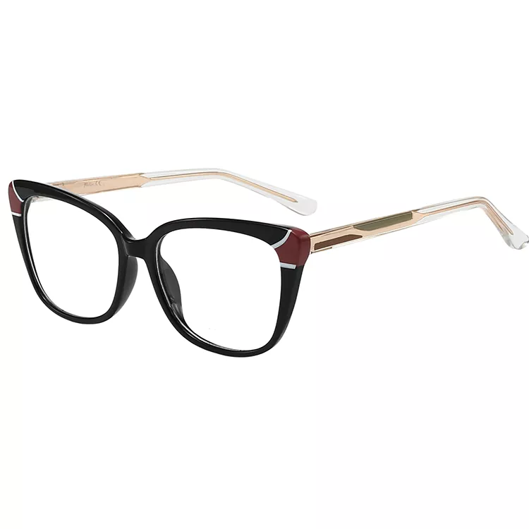 Blade Straight Pattern Colored Core Wire Temple Eyeglasses