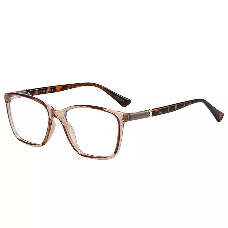 TR90 Color-Block-Brille mit luxuriösem Goldakzent